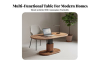 2-in-1 Design Height-Adjustable Coffee-to-Dining Table two-wayUse elevateTop Surface Space-Saving transformable Centerpiece Multifunctional for Apartment Dwellers, Homeowners, Living Room, Small Spaces, Studio Flat, Home Office
