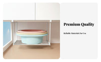 Bathroom Storage Rack, Stainless Steel Wash Basin Organizer, Layered Shelf, Fixed Frame, Anti-Tip