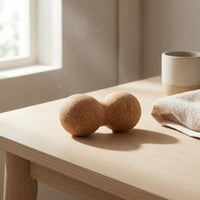 Peanut Massage Ball Two-Lobed Cork Massage Ball Body Massager Natural Fitness Gear Non-Slip