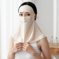 Full Face Sun Cover Skin-Friendly Silk Facial Cover Sunblock 50+ Apparel Accessory for Outdoor