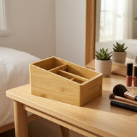 Desktop Organizer Box Wood Grain Bamboo Storage Box Small Items Bamboo Desk Drawer Organizer