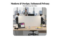 Workspace Separator Adjustable Desk Screen Clamp Anti-Fall Barrier Clamp-on Desk Baffle Easy to Install Privacy Panel No Drilling Required for distant Workers, Receptionists, Retail Employees, accessibleplanPlan Workareas, School, Library