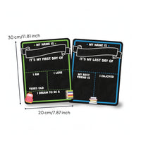 Milestone Chalkboard Double-Sided First Day and Last Day of School Chalkboard Milestone Board Reusable for Parents, Classroom