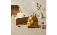 Golden Toad Incense Holder Ash Catcher Praying Frog Incense Stand Gift Idea