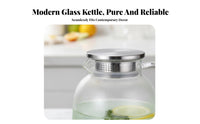 Large Capacity Glass Water Pitcher with Lid Safe Material Borosilicate Glass Jug Easy to Clean for Health-Conscious Individuals