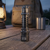 Perforated Grip LED Flashlight Protective Bezel Flashlight Textured Hand Torch Rugged for Outdoor Use