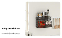 Drillno-Drill Installation 2-Tier Produce Basket Space-Saving Tiered Wire Bin Set Multipurpose Kitchen Rack Easy Reach for People with Small Kitchens, Cooking Enthusiasts, Pantry, over Countertop, Bathroom, Office
