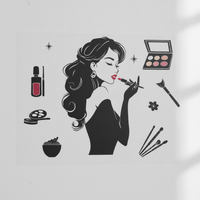 Creative Beauty Silhouette Wall Decal for Home Decor