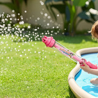 3 Pieces Water toy with Rotatable Nozzle 2-in-1 Pump Action Water Squirter Transparent Toy for Backyard Games, Seaside Fun