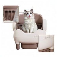 Electric Open-Top Automatic Litter Box Safe Self-Cleaning Cat Litter Box Quiet Pet Supply Low-Noise for Apartment