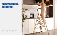 Aluminum Alloy Folding Ladder, Household Step Ladder, Wide Anti-Slip Pedal, Thickened Design