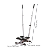 Swing Handle Stepper Compact Twist Stepper Non-Slip Pedals Exercise Step Machine for Indoor