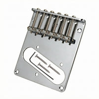 Spring-Loaded Electric Guitar Bridge Rectangular Base Plate Six-Saddle Bridge Pickup Opening Music Gear Mounting Holes