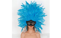 costume ball Face Covering Dramatic Feather Face Covering Oversized Feather Headpiece for Theatre