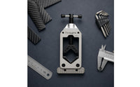 Aluminum Alloy Two-Wheeler Tube Cutting Clamp Stainless Steel Steerer Tube Clamp Textured Base Fork Steerer Cutter Cross Handle