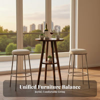 Solid Wood Bar Table Versatile Counter Height Dining Table Versatile for Apartment Dwellers, Homeowners, Balcony, Cafe, Morning Meal Corner