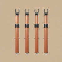 4 Pieces Adjustable Elevating Pole Sturdy Duty Telescopic Holder Rod Space