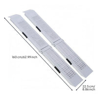Foldable Loading Ramp Anti Slip Metal Loading Ramp Carrying Handle Transport Equipment for Garage