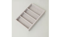 2 Pieces Stackable Eyeglasses Storage Box 4-Compartment Glasses Organizer Tray Divided Eyewear Tray Tidy for Dresser