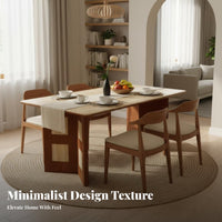 Four-Legged Square Meal Stand Natural visually pleasing Dining Centerpiece Easy to Clean Indoor Furnishing for Apartment Dwellers, Small Families, Living Room