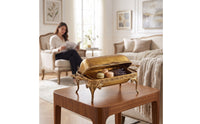 Fruit Tray with Handles Ornate Serving Tray with Lid Openwork Container for Hosts