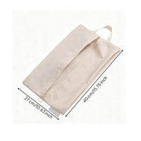 Slim Travel Shoe Bag Rectangular Zippered Shoe Bag Zipper Closure for Packing