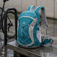 Lightweight Hiking Backpack Water-Repellent Cycling Backpack Mesh Rucksack Front Elastic Lacing