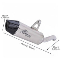 Easy Installation Aftermarket Exhaust Muffler Stainless Steel Construction Performance Exhaust Pipe Deep Sound Motorcycle Muffler Pipe Rust Resistant for Adventure Riders, Touring, off-Highway-Road