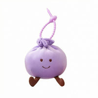 Soft Dumpling Fuzzy Keychain Handheld Size Fuzzy Dumpling Keychain for Keys, Bags