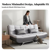 Foldable Design Pull-extendable Sofa Bed scratch-resistantResistant Pull-extendable Sleeper Sofa two-in-singleUse Multi-Functional Furniture Space-Saving for Pet Owners, Apartment Dwellers, Homeowners, Living Room, Home Office