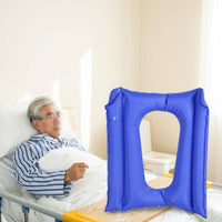 Inflatable Commode Seat Cushion Pressure Relief Toilet Cushion Breathable Inflatable Pad for Elderly, Patients, Hospital Bed