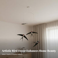 Dynamic Balance Balancing Bird Mobile Minimalist Design Flying Bird Mobile Elegant Design for Homeowners, Parents, Living Room, Study