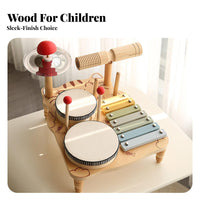 children's Multi-Instrument Music Bundle Orff Inspired Percussion Toy Educational Rhythm Band Kit for Beginners, Parents, Daycare, Home Play, Playroom