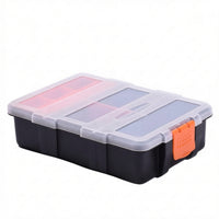Slimline Screw Organizer Box Sturdy Hardware Storage Case Heavy-Duty Container Rugged for DIYers, Garage