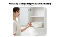 Space Saving Expandable Cabinet Storage Box Large Capacity Partitioned Mirror Cabinet Bin Multi-Functional for Bathroom, Washroom, Dorm Room
