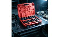 1/2-Inch Drive Deep Socket Set 20-Piece Impact Socket Set Rust-Resistant Tools Chrome Vanadium for Garage, Workshop