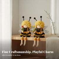 2 Pieces Cute Design Hanging Bee Girl Plushie Festival Themed Hanging Fairy Bee Doll Great Gift for Children, Nature Lovers, Home Decor