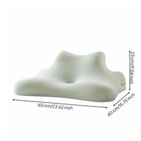 Slow Rebound Face down Napping Pillow Removable Washable Cover Memory Foam Prone Sleeping Pillow Pressure Relief Cervical Support Lounge Cushion Breathable Material for Office Workers, Students, Bed Lounging, Travel