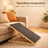 Dog Steps for Bed and Sofa with Wooden Stair Design, Pet for Small and Dachshunds, Low Angle Ramp for Indoor Use, Sturdy Support
