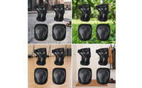 4 Pieces Knee and Elbow Pad Set Contoured Knee Pad Set with Elbow Pads Skate Pads Adjustable Breathable for Skaters, Skating