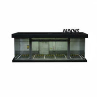 1:64 Scale Parking Lot Model Series Connected Parking Lot Diorama Type-USB-Powered 1/64 Scale Garage Box for Hobbyists