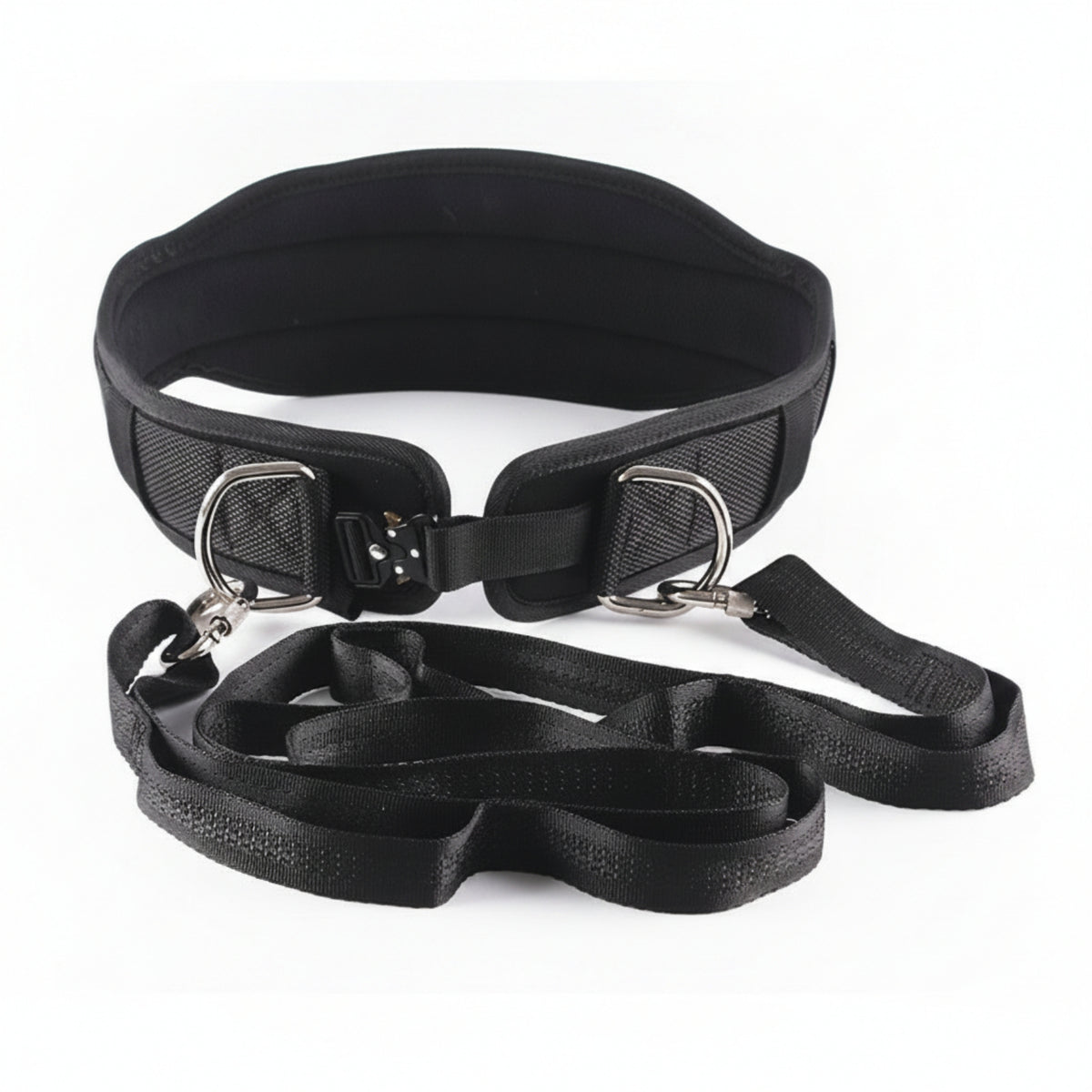 Adjustable Squat Deadlift Belt Side Rings Padded Weight Belt Black Fitness Gear Slip Resistant for Workouts