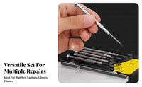 6 Pieces Precision Screwdriver Set Portable Storage Case Watch Repair Tool Kit Eyeglass Repair Kit for DIY Enthusiasts