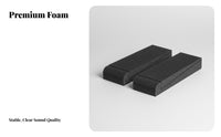 2 Pieces Reduces Vibration Studio Monitor Foam Pad Sound Dampening Studio Monitor Pad Non-Slip Design High Density Foam Speaker Base Recoil Stabilizer for Audiophiles, Music Producers, Home Theater, Desktop