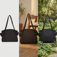 Shoulder Bag with Strapping Straps Large Capacity Slouchy Tote Bag Packable Smooth for Travelers, Travel, Camping