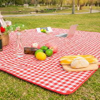 Picnic Blanket and Waterproof Camping Mat for Family Picnic, Durable Oxford Cloth Outdoor Mat with Zipper, Large Portable Beach Blanket, 1pc