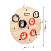 Hoop Stacking Board Occupational Wooden Hoop Insert Board Color Sorting Therapeutic Equipment for Children with Cerebral Palsy