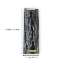 Marble Tray with Handles Natural Marble Tray Luxury Modern for Bathroom Counter, Dresser