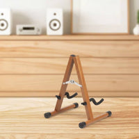 Detachable Solid Wood Instrument Stand Universal Fit Wooden Guitar Stand Padded Protection Triangular Instrument Holder for Guitarists