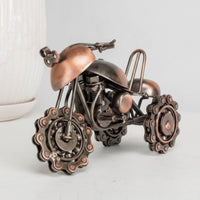 Metal Motorcycle Figurine Vintage Metal Motorcycle Model Retro Decor for Collectors, Desk, Bookshelf, Office